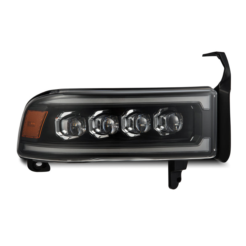 AlphaRex 94-01 RAM 1500 NOVA LED Proj Headlights Blk w/Activ Light/Seq Signal/SB DRL AlphaRex Headlights  AXOPROS