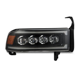 AlphaRex 94-01 RAM 1500 NOVA LED Proj Headlights Blk w/Activ Light/Seq Signal/SB DRL AlphaRex Headlights  AXOPROS