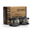 AlphaRex Universal Acura/Ford/Honda/Subaru/Nissan DoubleTap Dual Color LED Proj Fog Lights - Wt/Ambr AlphaRex Fog Lights  AXOPROS