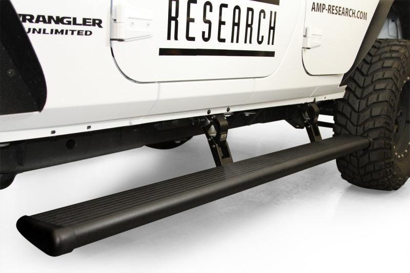 AMP Research 18-24 Jeep Wrangler JL 4DR (Excl. 4XE/Rubicon 392) PowerStep - Black AMP Research Running Boards  AXOPROS