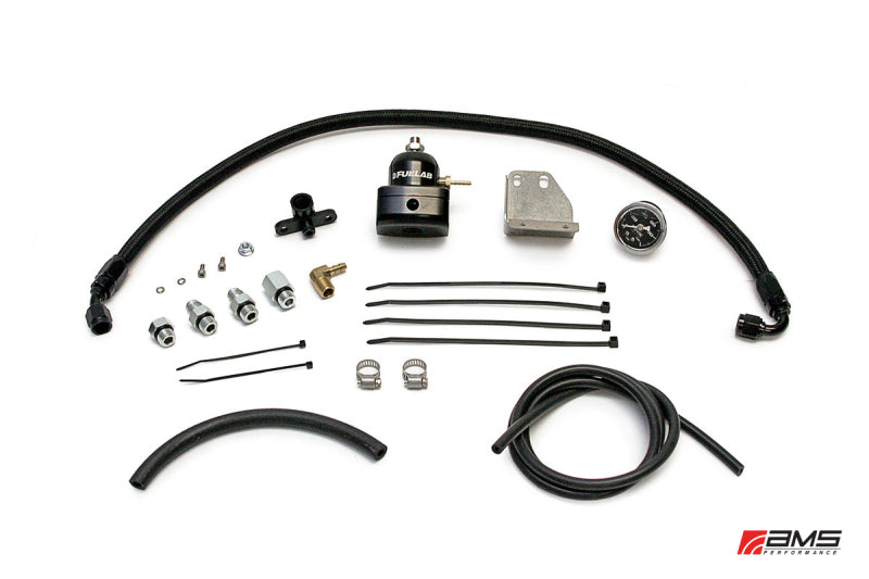 AMS Performance 08-15 Mitsubishi EVO X Fuel Pressure Regulator Kit - Black AMS Fuel Pressure Regulators  AXOPROS