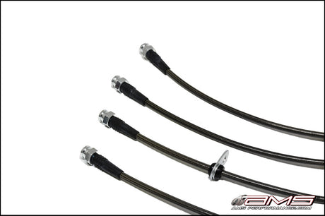 AMS Performance 08-15 Mitsubishi EVO X Stainless Steel Brake Lines (4 Lines) AMS Brake Line Kits  AXOPROS