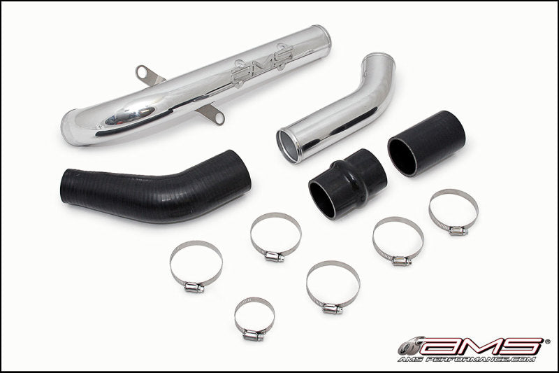 AMS Performance 08-15 Mitsubishi EVO X Upper I/C Pipe - Black Powder Coat AMS Intercooler Pipe Kits  AXOPROS