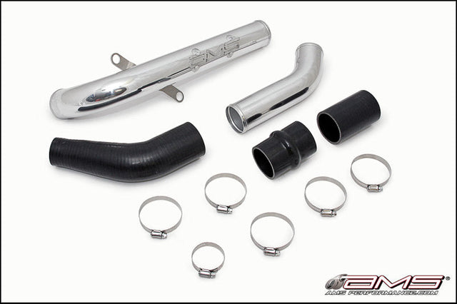 AMS Performance 08-15 Mitsubishi EVO X Upper I/C Pipe - Black Powder Coat AMS Intercooler Pipe Kits  AXOPROS