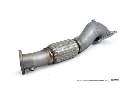 AMS Performance 08-15 Mitsubishi EVO X Widemouth Downpipe w/Turbo Outlet Pipe AMS Downpipes  AXOPROS