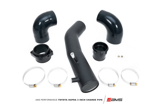 AMS Performance 2020+ Toyota Supra A90 Aluminum 3in Charge Pipe Kit AMS Turbo Upgrade Components  AXOPROS