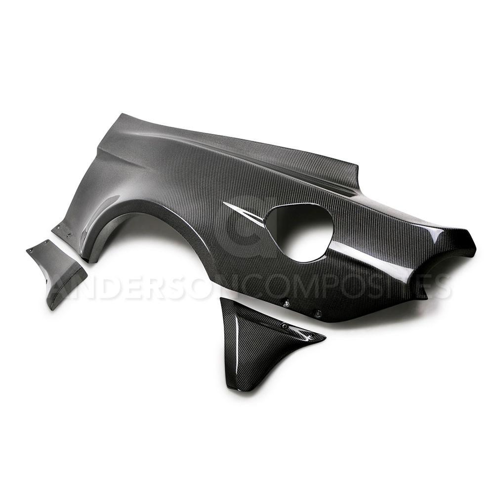 Anderson Composites AC-15MUWBC JTP 10-piece Carbon Fiber Wide Fender Flares For 2015-2017 Ford Mustang Anderson Composites Ground Effects Kit  AXOPROS