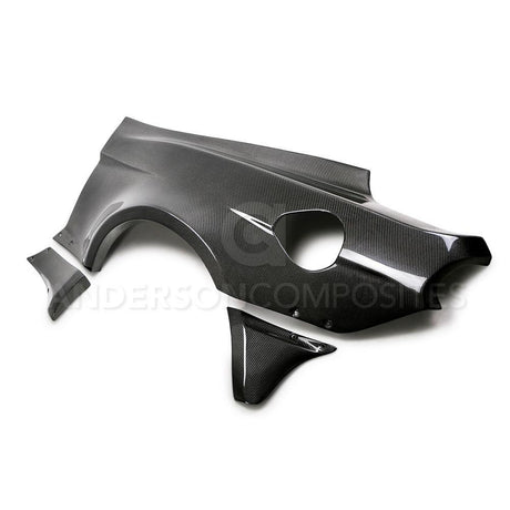 Anderson Composites AC-15MUWBC JTP 10-piece Carbon Fiber Wide Fender Flares For 2015-2017 Ford Mustang Anderson Composites Ground Effects Kit  AXOPROS