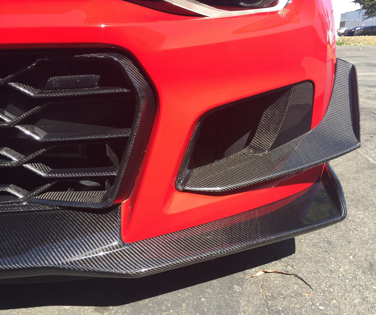 Anderson Composites AC-ADB17CHCAMZL-LE Type-LE Carbon Fiber Air Duct Bezels For 2017-2021 Chevrolet Camaro ZL1 1LE Anderson Composites Valance Panel Air Duct  AXOPROS