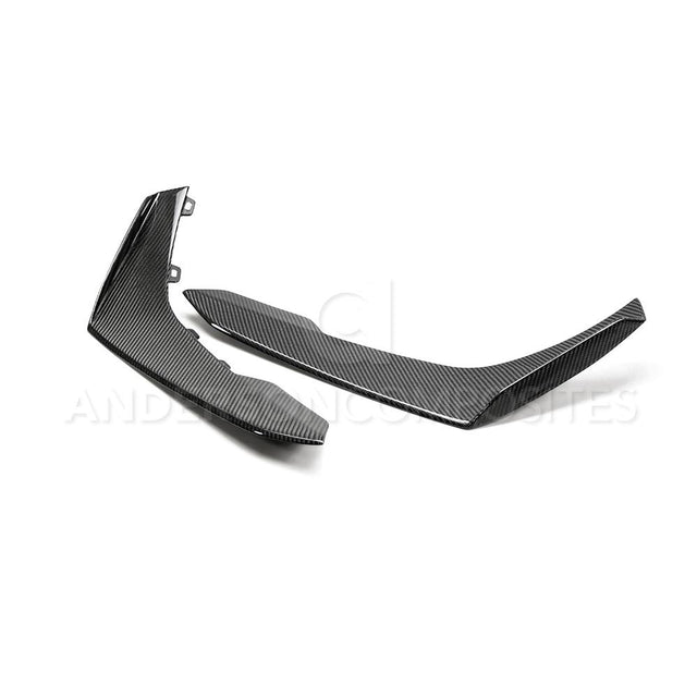 Anderson Composites AC-FBC17CHCAMZL-LE Type-LE Carbon Fiber Front Bumper Canards For 2017-2021 Chevrolet Camaro ZL1 1LE Anderson Composites Spoiler Trim Kit  AXOPROS