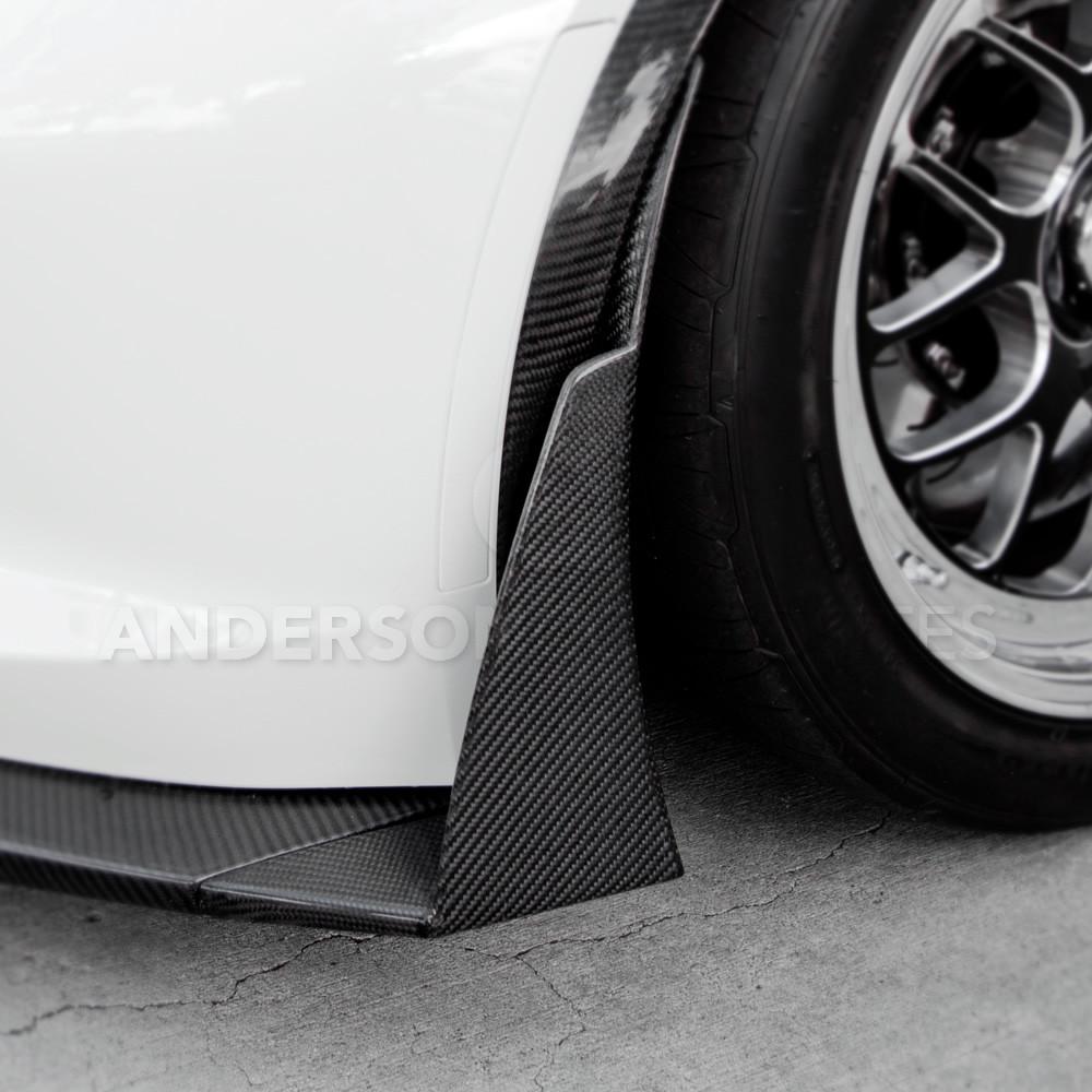 Anderson Composites AC-FL14CHC7-Z6XC Carbon Fiber Front Bumper Canards For 2015-2019 Chevrolet Corvette C7 Z06Careful! This Is Just The Canards Anderson Composites Aero Splitter  AXOPROS