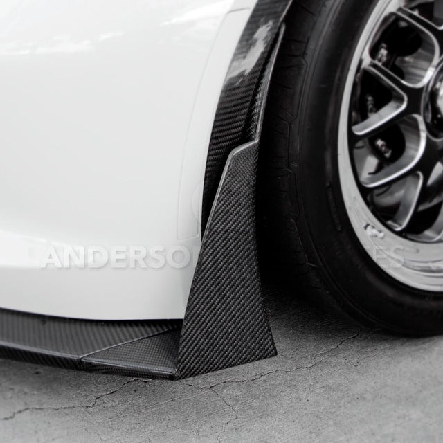 Anderson Composites AC-FL14CHC7-Z6XC Carbon Fiber Front Bumper Canards For 2015-2019 Chevrolet Corvette C7 Z06Careful! This Is Just The Canards Anderson Composites Aero Splitter  AXOPROS