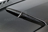 Anderson Composites AC-HD15FDMU-AB-DS Ram Air Double Sided Carbon Fiber Hood For 2015-2017 Ford Mustang Anderson Composites Hood  AXOPROS