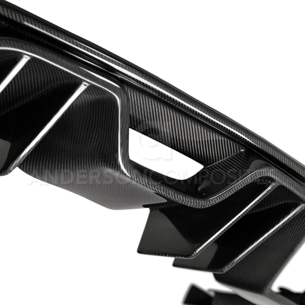 Anderson Composites AC-RL15FDMU-ARQ Type-ARQ Carbon Fiber Rear Valance For 2015-2017 Ford Mustang With Quad-tip Exhaust Anderson Composites Grille / Valance Grille / Tailpipe Kit  AXOPROS