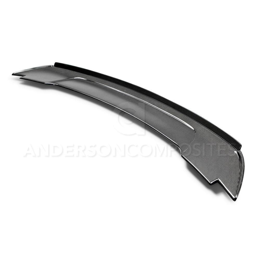 Anderson Composites AC-RS15FDMU-ST Type-ST Carbon Fiber Track Pack Style Rear Spoiler With Adjustable Wicker Bill  For 2015-2020 Ford Mustang Anderson Composites Spoiler  AXOPROS