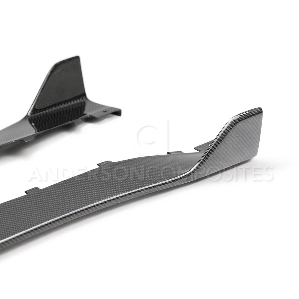 Anderson Composites AC-SS20FDMU500 Carbon Fiber Rocker Panel Splitters For 2020-2021 Ford Mustang Shelby GT500 Anderson Composites Side Skirt  AXOPROS