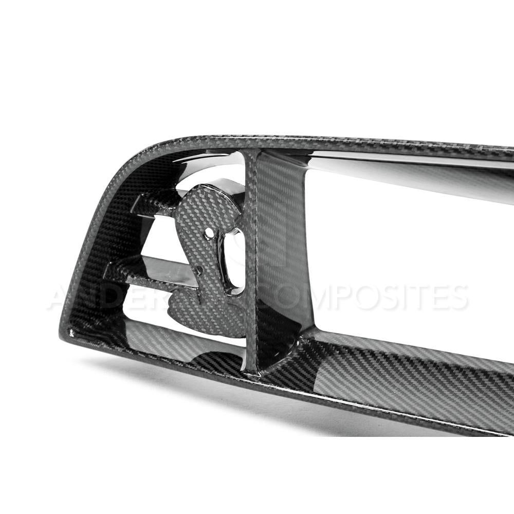 Anderson Composites AC-UG1213FDGT-C Carbon Fiber Front Upper Grille For 2013-2014 Ford Shelby GT500 With Location For Cobra Emblem Anderson Composites Grille  AXOPROS