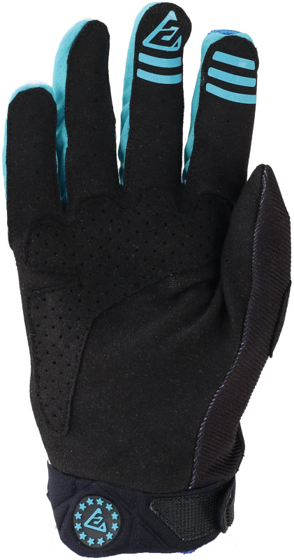 Answer 25 Peak Flo Gloves Black/Blue/White - Large Answer Gloves  AXOPROS
