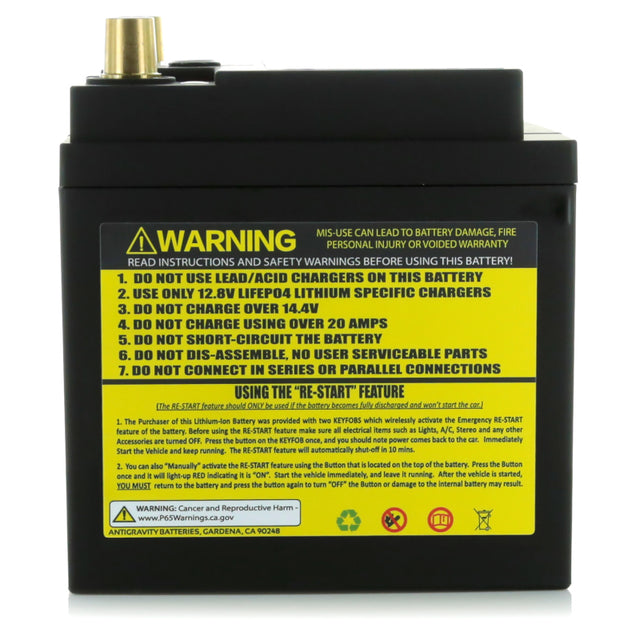 Antigravity H6/Group 48 Lithium Car Battery w/Re-Start Antigravity Batteries Batteries  AXOPROS