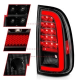 ANZO 00-06 Toyota Tundra LED Taillights w/ Light Bar Black Housing Clear Lens ANZO Tail Lights  AXOPROS