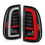 ANZO 00-06 Toyota Tundra LED Taillights w/ Light Bar Black Housing Clear Lens ANZO Tail Lights  AXOPROS