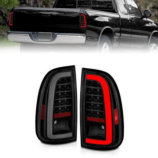 ANZO 00-06 Toyota Tundra (Std. Bed/Reg Cab) LED Taillights w/Light Bar Black Housing Smoke Lens ANZO Tail Lights  AXOPROS