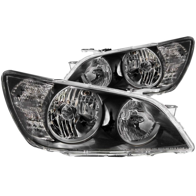 ANZO 2001-2005 Lexus Is300 Crystal Headlights Black ANZO Headlights  AXOPROS