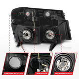 ANZO 04-12 GM Colorado/Canyon/I-Series Crystal Headlights - w/ Light Bar Black Housing 4pcs ANZO Headlights  AXOPROS