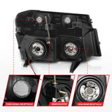 ANZO 04-12 GM Colorado/Canyon/I-Series Crystal Headlights - w/ Light Bar Black Housing 4pcs ANZO Headlights  AXOPROS