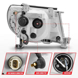 ANZO 05-09 Toyota Tacoma Projector Light Bar Style Headlights w/ C Light Bar ANZO Headlights  AXOPROS