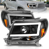 ANZO 05-09 Toyota Tacoma Projector Light Bar Style Headlights w/ C Light Bar ANZO Headlights  AXOPROS