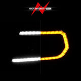 ANZO 05-11 Toyota Tacoma Projector Headlights w/Light Bar Switchback Black Housing ANZO Headlights  AXOPROS