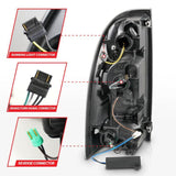 ANZO 05-15 Toyota Tacoma Full LED Tail Lights w/Light Bar Sequential Black Housing Clear Lens ANZO Tail Lights  AXOPROS