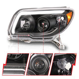 ANZO 06-09 Toyota 4 Runner Projector Headlights Plank Style - Black ANZO Headlights  AXOPROS