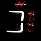 ANZO 07-13 Chevrolet Silverado 3500 Projector Headlights - Black Amber ANZO Headlights  AXOPROS