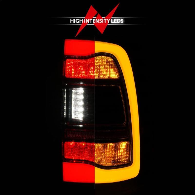 ANZO 09-18 Dodge Ram 1500 Sequential LED Taillights Smoke Black w/Switchback Amber Signal ANZO Tail Lights  AXOPROS