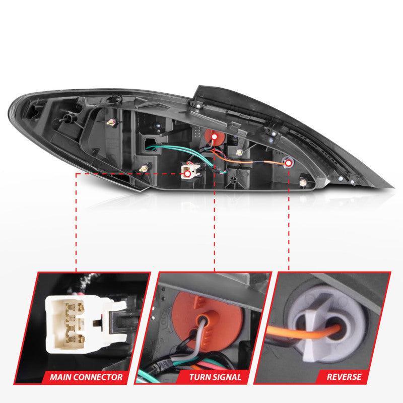 ANZO 10-13 Hyundai Genesis 2DR LED Taillights Smoke ANZO Tail Lights  AXOPROS