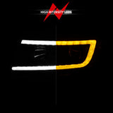 ANZO 11-13 Jeep Grand Cherokee (Factory Halogen Only) Projector Headlights w/Light Bar Swtchbk Black ANZO Headlights  AXOPROS