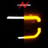 ANZO 12-15 Toyota Tacoma Projector Headlights - w/ Light Bar Switchback Black Housing ANZO Headlights  AXOPROS