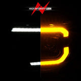 ANZO 12-15 Toyota Tacoma Projector Headlights - w/ Light Bar Switchback Black Housing ANZO Headlights  AXOPROS