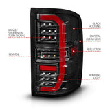 ANZO 14-18 GMC Sierra 1500 Full LED Taillights Black Housing Clear Lens (w/C Light Bars) ANZO Tail Lights  AXOPROS