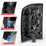 ANZO 14-18 GMC Sierra 1500 Full LED Taillights Black Housing Clear Lens (w/C Light Bars) ANZO Tail Lights  AXOPROS