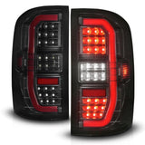 ANZO 14-18 GMC Sierra 1500 Full LED Taillights Black Housing Smoke Lens (w/C Light Bars) ANZO Tail Lights  AXOPROS