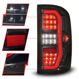 ANZO 14-18 GMC Sierra 1500 Full LED Taillights Black Housing Smoke Lens (w/C Light Bars) ANZO Tail Lights  AXOPROS