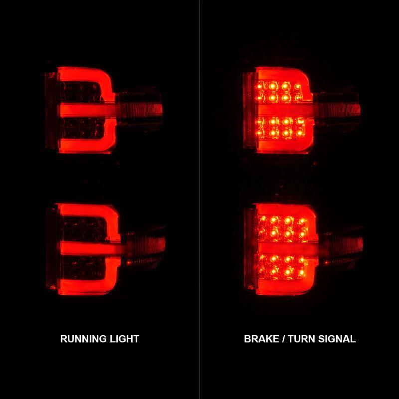 ANZO 15-19 Chevy Silverado 2500HD/3500HD (Factory Halogen Only) LED Tail Lights Black w/Clear Lens ANZO Tail Lights  AXOPROS