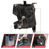 ANZO 15-20 Chevy Tahoe/Suburban LED Light Bar Style Headlights Black w/Sequential w/DRL w/Amber ANZO Headlights  AXOPROS