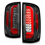 ANZO 15-21 Chevrolet Colorado Full LED Tail Lights w/ Red Lightbar Black Housing Clear Lens ANZO Tail Lights  AXOPROS