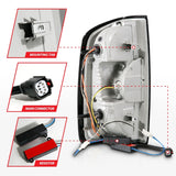 ANZO 15-21 Chevrolet Colorado Full LED Tail Lights w/ Red Lightbar Black Housing Clear Lens ANZO Tail Lights  AXOPROS