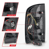 ANZO 15-21 GMC Canyon Full LED Taillights w/ Red Lightbar Black Housing/Clear Lens ANZO Tail Lights  AXOPROS