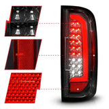 ANZO 15-21 GMC Canyon Full LED Taillights w/ Red Lightbar Black Housing/Clear Lens ANZO Tail Lights  AXOPROS